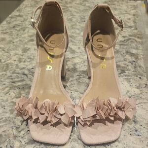 Elegant Pastel Pinkish Ankle Strap Heels